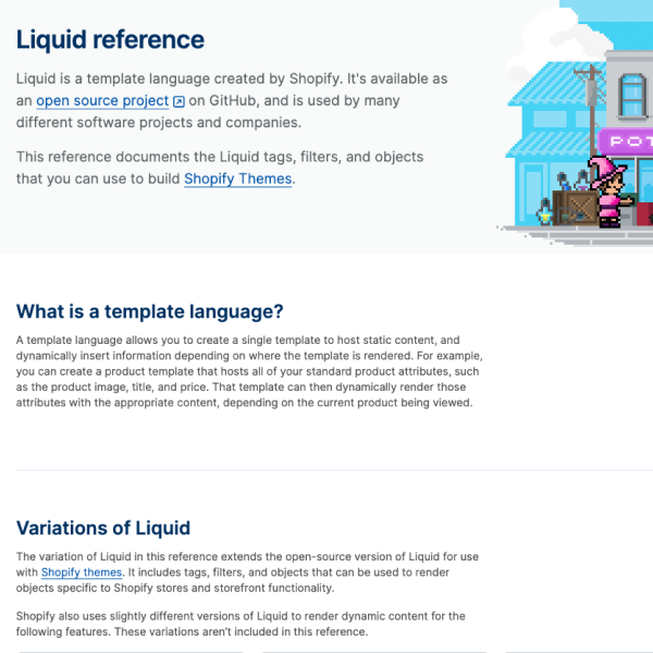 Liquid Reference Shopify API Docs