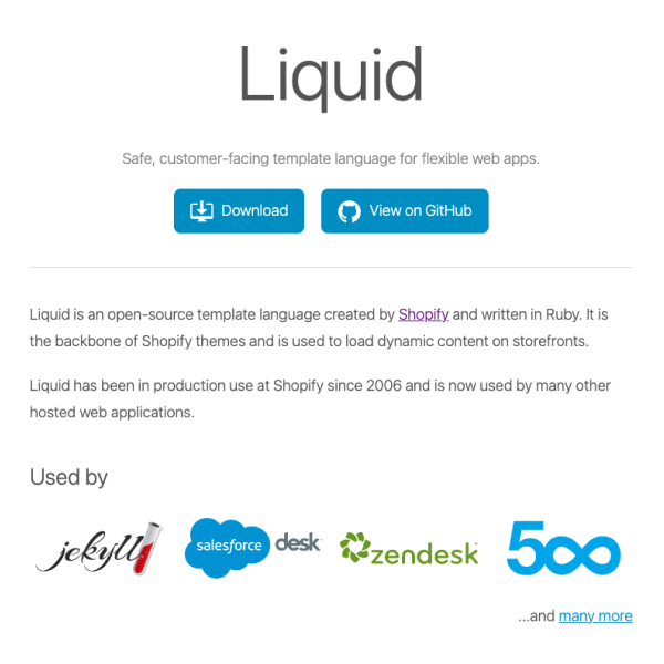 Liquid Template Language